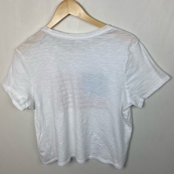 NEW Lucky Brand White Tee American‎ Flag T-Shirt Size Medium Cotton Short Sleeve - Picture 7 of 9